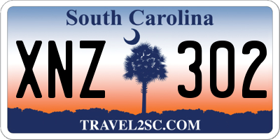 SC license plate XNZ302
