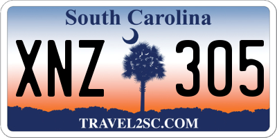 SC license plate XNZ305