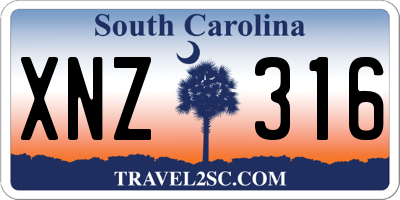 SC license plate XNZ316