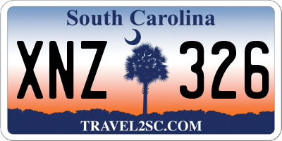 SC license plate XNZ326