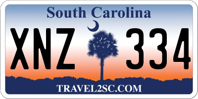 SC license plate XNZ334