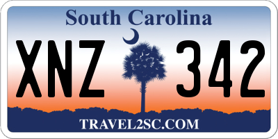 SC license plate XNZ342