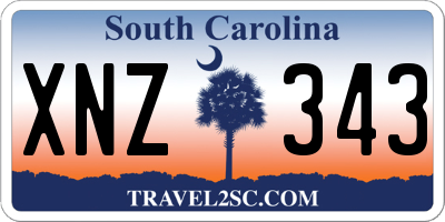 SC license plate XNZ343