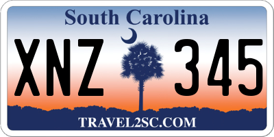 SC license plate XNZ345
