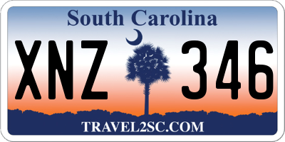 SC license plate XNZ346