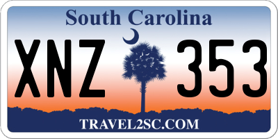 SC license plate XNZ353