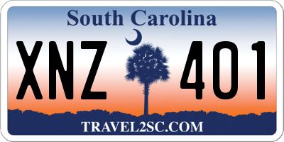 SC license plate XNZ401