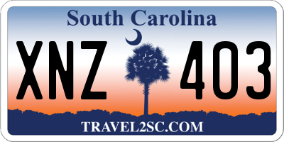 SC license plate XNZ403