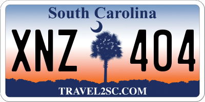 SC license plate XNZ404