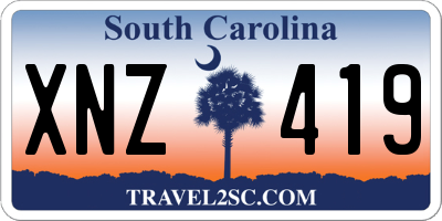 SC license plate XNZ419