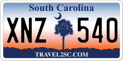 SC license plate XNZ540