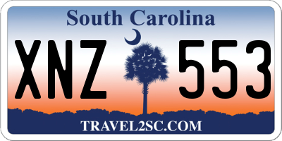 SC license plate XNZ553