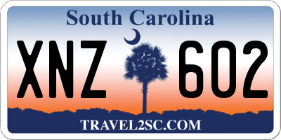 SC license plate XNZ602