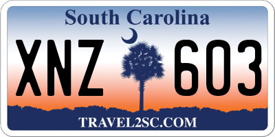 SC license plate XNZ603