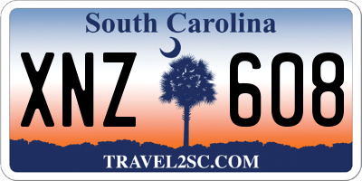 SC license plate XNZ608