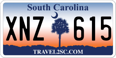 SC license plate XNZ615