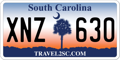 SC license plate XNZ630