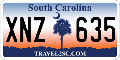SC license plate XNZ635