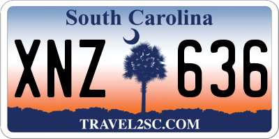 SC license plate XNZ636