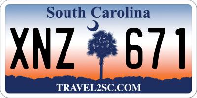 SC license plate XNZ671