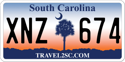 SC license plate XNZ674