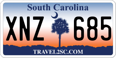 SC license plate XNZ685