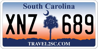 SC license plate XNZ689