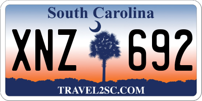 SC license plate XNZ692