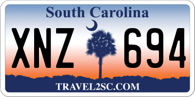 SC license plate XNZ694