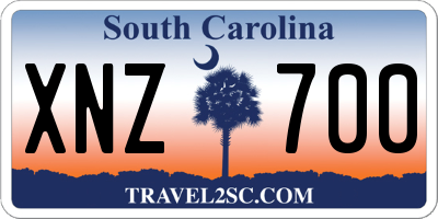 SC license plate XNZ700