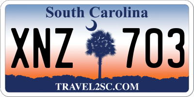 SC license plate XNZ703