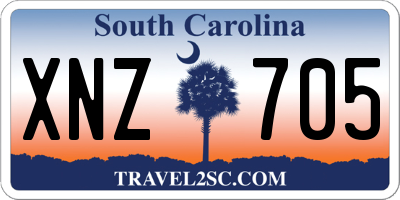 SC license plate XNZ705