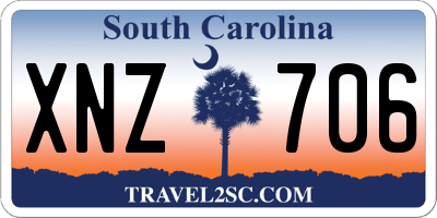 SC license plate XNZ706
