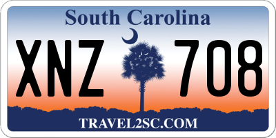 SC license plate XNZ708