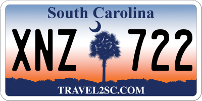 SC license plate XNZ722