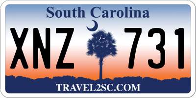 SC license plate XNZ731