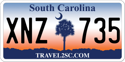 SC license plate XNZ735