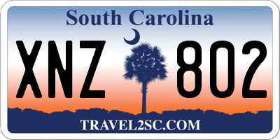SC license plate XNZ802