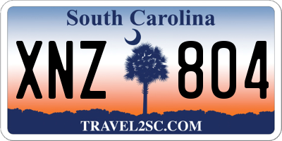 SC license plate XNZ804