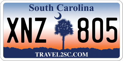 SC license plate XNZ805