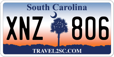 SC license plate XNZ806