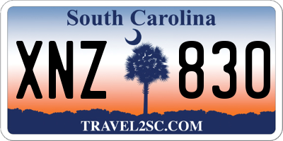 SC license plate XNZ830