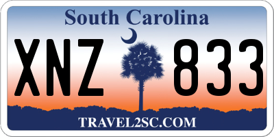 SC license plate XNZ833