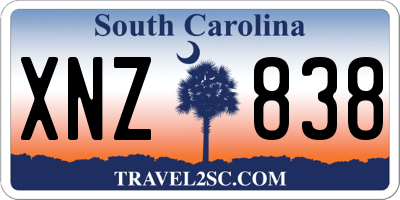 SC license plate XNZ838
