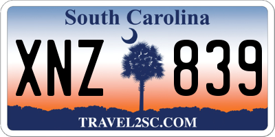 SC license plate XNZ839