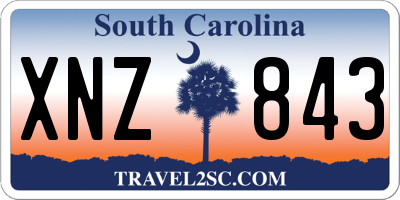 SC license plate XNZ843