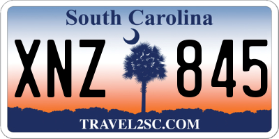 SC license plate XNZ845