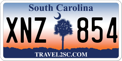 SC license plate XNZ854