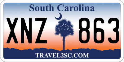 SC license plate XNZ863