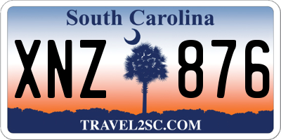 SC license plate XNZ876
